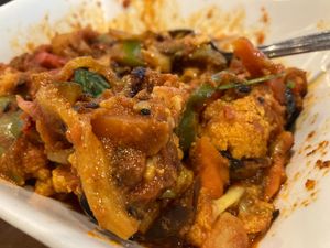 Vegetable jalfrezi at Woodlands in Gaithersburg