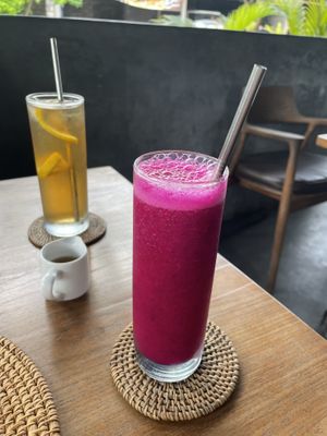 Dragon fruit juice  at Wayan's Warung in Ubud