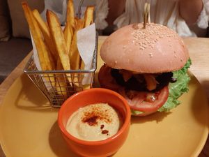 burger at iVegan Supershop Westlake Hanoi - Healthy Plant Based Cafe in Hanoi