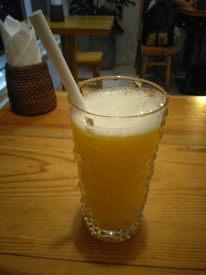 Pineapple juice at iVegan Supershop Westlake Hanoi - Healthy Plant Based Cafe in Hanoi