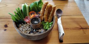 Beautiful Tokyo salad bowl at iVegan Supershop Westlake Hanoi - Healthy Plant Based Cafe in Hanoi