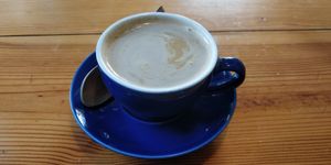 Cashew mylk latte at iVegan Supershop Westlake Hanoi - Healthy Plant Based Cafe in Hanoi