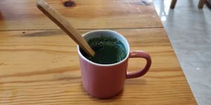 Wheatgrass shot at iVegan Supershop Westlake Hanoi - Healthy Plant Based Cafe in Hanoi