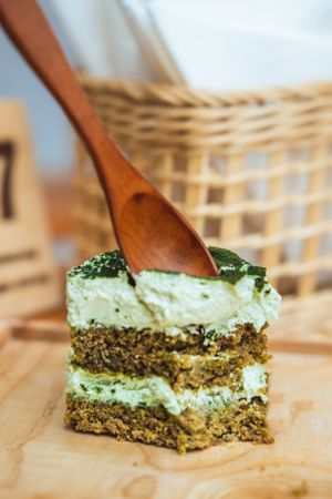 Matcha cake - iVegan Hanoi  at iVegan Supershop Westlake Hanoi - Healthy Plant Based Cafe in Hanoi