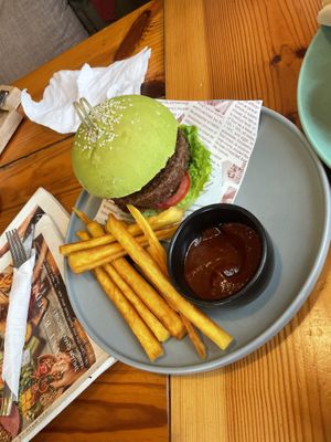 Hawaiian burger  at iVegan Supershop Westlake Hanoi - Healthy Plant Based Cafe in Hanoi