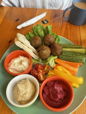 Falafel platter  at iVegan Supershop Westlake Hanoi - Healthy Plant Based Cafe in Hanoi