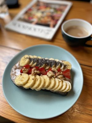 Almond butter toast  at iVegan Supershop Westlake Hanoi - Healthy Plant Based Cafe in Hanoi