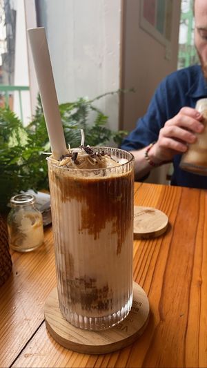Iced coconut coffee at iVegan Supershop Westlake Hanoi - Healthy Plant Based Cafe in Hanoi