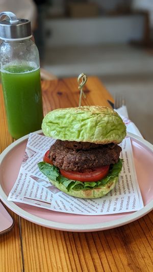 Ohana Pineapple Veggie Burger at iVegan Supershop Westlake Hanoi - Healthy Plant Based Cafe in Hanoi