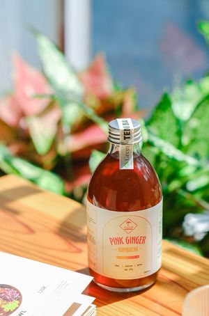 Pink Ginger Kombucha at iVegan Supershop Westlake Hanoi - Healthy Plant Based Cafe in Hanoi