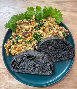 Tofu scramble sandwich at iVegan Supershop Westlake Hanoi - Healthy Plant Based Cafe in Hanoi