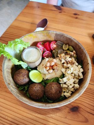 Falafel bowl at iVegan Supershop Westlake Hanoi - Healthy Plant Based Cafe in Hanoi