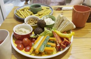 Falafel plate at iVegan Supershop Westlake Hanoi - Healthy Plant Based Cafe in Hanoi