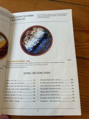 Menu  at iVegan Supershop Westlake Hanoi - Healthy Plant Based Cafe in Hanoi