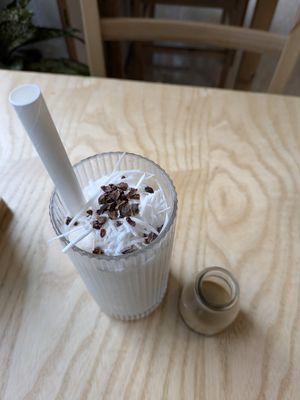 Ice Blended Coconut Coffee at iVegan Supershop Westlake Hanoi - Healthy Plant Based Cafe in Hanoi