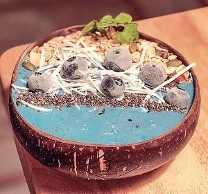 iVegan Bowl - Blue Spirulina at iVegan Supershop Westlake Hanoi - Healthy Plant Based Cafe in Hanoi