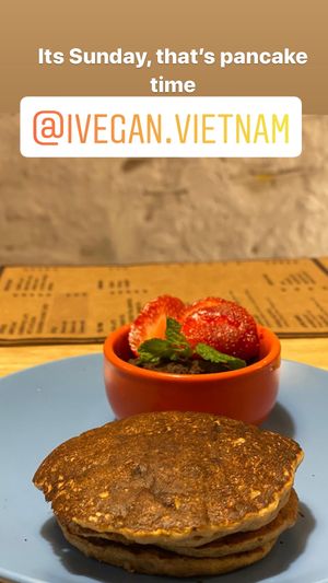 Banana Pancake at iVegan Supershop Westlake Hanoi - Healthy Plant Based Cafe in Hanoi