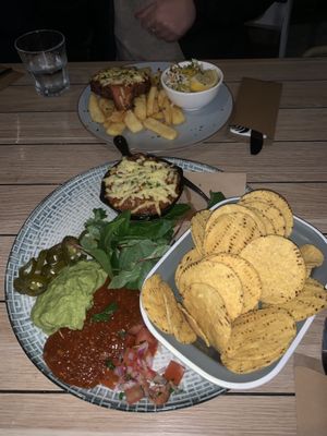 Nacho style platter with tex mushroom meat at Sunshine Beach SLSC in Sunshine Beach