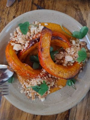 Patlin's pumkin, romesco and macadamia (Late June 2025) at Topiary in Tea Tree Gully