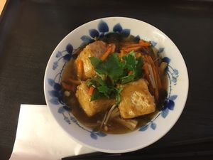 揚げ出し豆腐 lightly deep fried tofu  at Yume-an ゆめ庵 in Tokyo