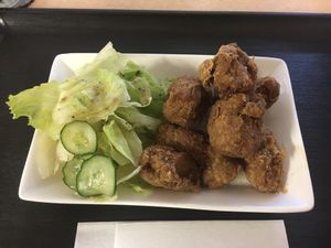 ソイミート唐揚 deep fried soy meat  at Yume-an ゆめ庵 in Tokyo