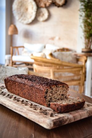 Gluten free and vegan chocolate chips banana bread at Beity in Marbella