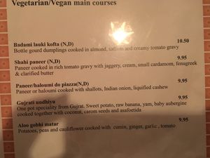 The veggie and vegan options  at Coppers in Hythe