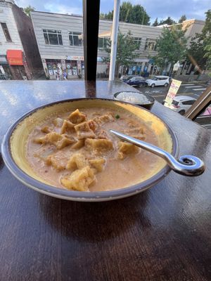  pineapple curry with tofu and rice  at Kiin Lao & Thai Eatery in Pittsburgh