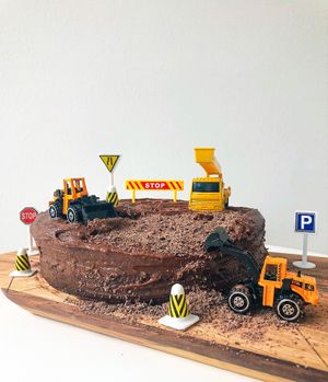 Under Construction Birthday Cake 🚜 at Danni's Little Kitchen in Sarajevo