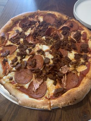 Meat lovers  at Pizza Verde in Fort Worth