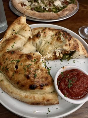 Calzone 💚💚💚  at Pizza Verde in Fort Worth