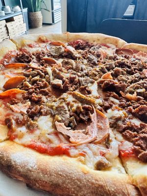 Meat lovers  at Pizza Verde in Fort Worth