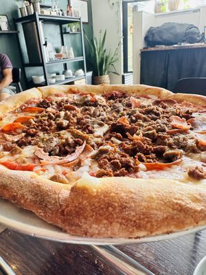 Meat lovers   at Pizza Verde in Fort Worth