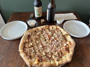 Vegan BBQ Pizza  at Pizza Verde in Fort Worth