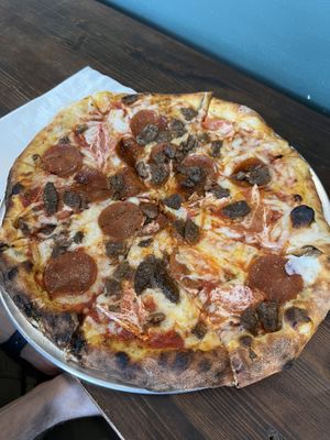 Meat lovers  at Pizza Verde in Fort Worth