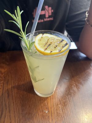 Rosemary lemonade (tasted like just regular lemonade honestly..)  at Pizza Verde in Fort Worth