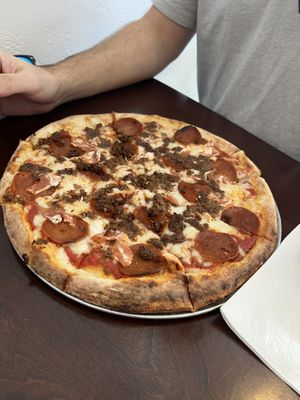 Meatlovers, as always 100/10  at Pizza Verde in Fort Worth