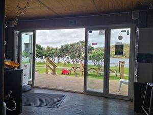 View from inside at Get Fixed Bicycle Cafè in Porirua