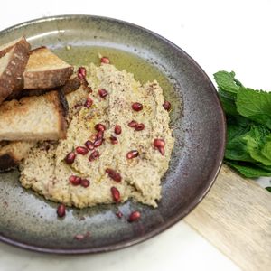 House-made hummus (on afternoon grazing and dinner menu).  at The Garden Berry in Berry