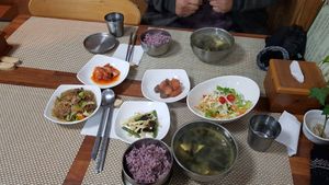 A friend and I ordered the soup of the day at Soban Vegan 소반 비건식당 in Busan