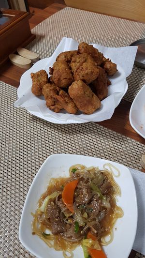 And of course, we had to get the soy chicken. at Soban Vegan 소반 비건식당 in Busan