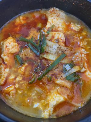 soft tofu jjigae  at Soban Vegan 소반 비건식당 in Busan