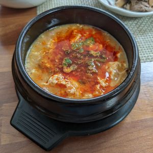 Spicy tofu soup (5*) at Soban Vegan 소반 비건식당 in Busan
