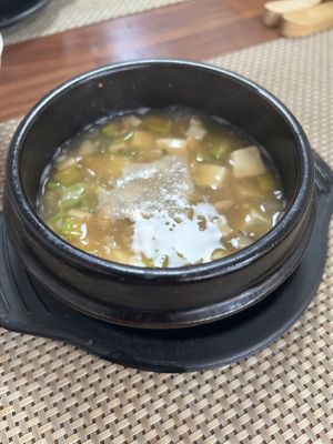 Soybean paste soup  at Soban Vegan 소반 비건식당 in Busan