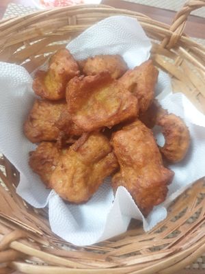 Soy chicken - 7/10 it had an interesting kinda bhaji batter with nice spices and flavouring as well as unique texture similar to oyster mushrooms at Soban Vegan 소반 비건식당 in Busan