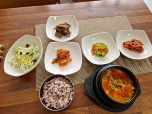 Tofu soup at Soban Vegan 소반 비건식당 in Busan