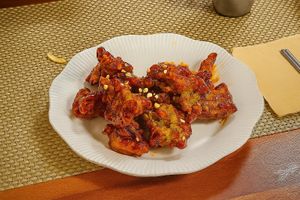 Kangjeong vegan soy chicken  at Soban Vegan 소반 비건식당 in Busan