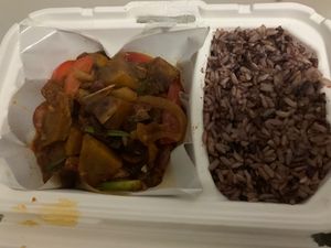 Pumpkin dish with rice. Excellent    at Shanti Lodge Restaurant in Phuket