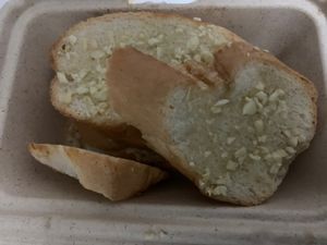 Olive oil garlic bread. A bit dry and hard but not bad    at Shanti Lodge Restaurant in Phuket