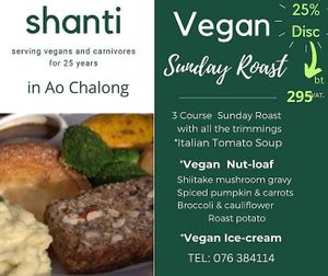 Sunday roast  at Shanti Lodge Restaurant in Phuket